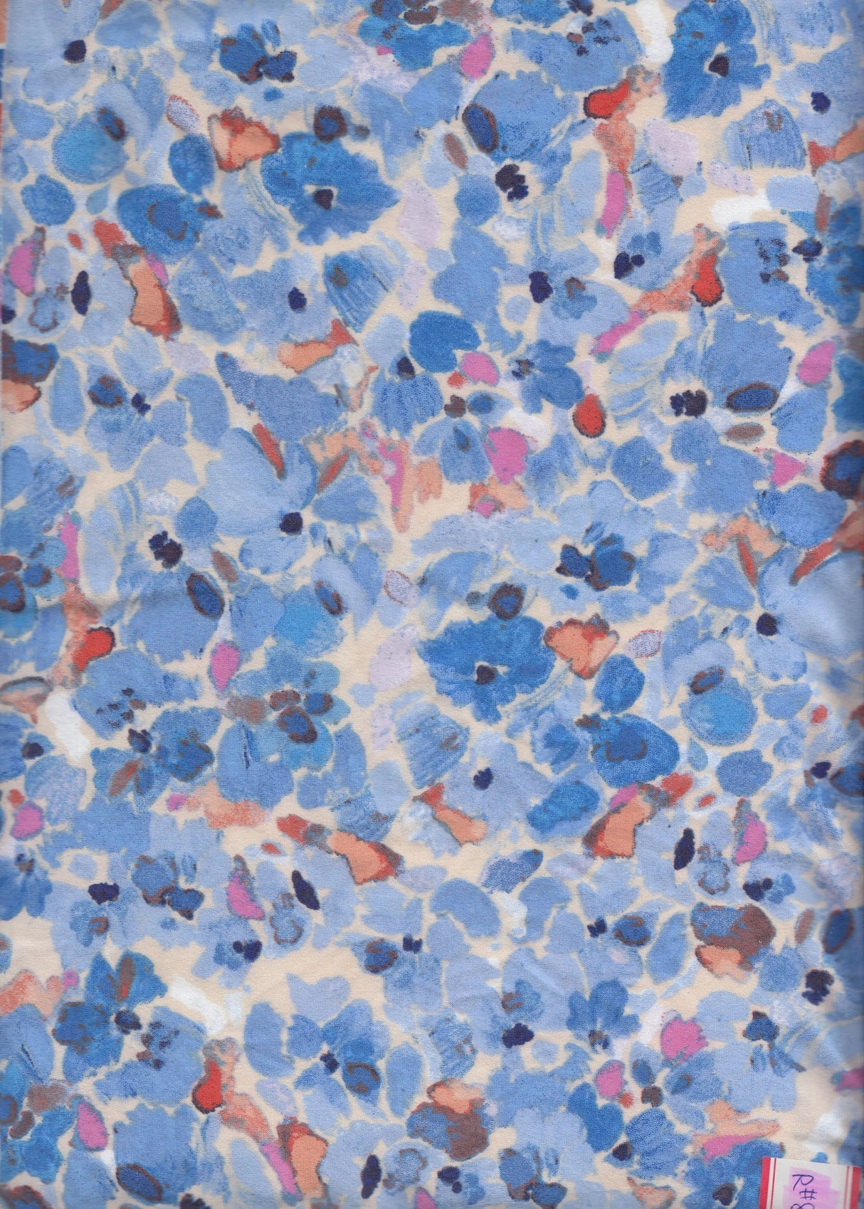 1 Yard Polyester Spandex 170 GSM DTY Brushed Floral Print Fabric Soft Stretch 58/60" Width