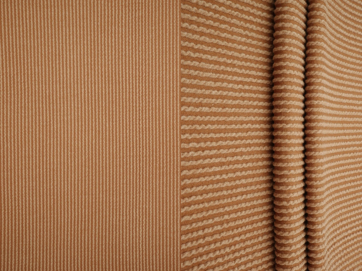 Knit Jacquard Rib Fabric 1 Yard Soft Stretch Textured Knit 52" Wide