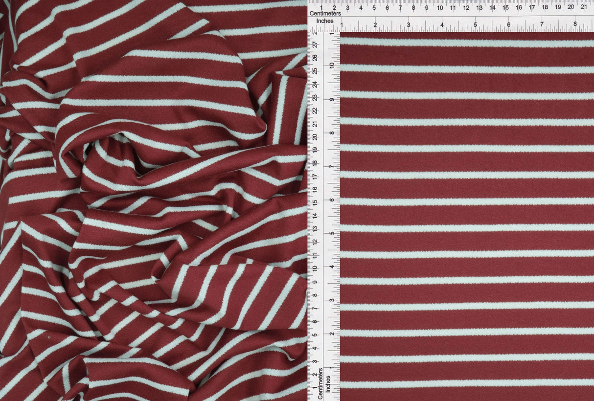 1 Yard Viscose Crepe Stripe Stretch Fabric with 1cm Line 58/60 Inch Wide