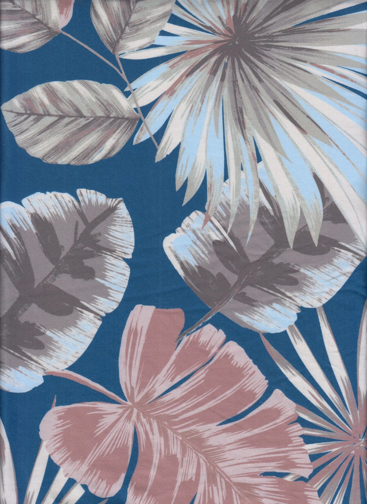 1 Yard DTY Brushed Leaf/Tropical Digital Print Knit Fabric, 58/60'' Wide Polyester Spandex Blend