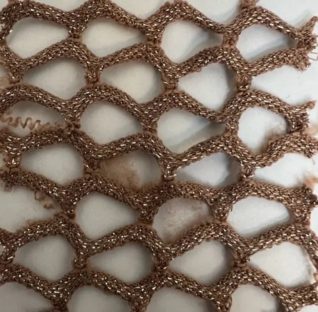 1 Yard Lurex Fishnet Mesh Fabric, 58/60? Wide Polyester Spandex Blend