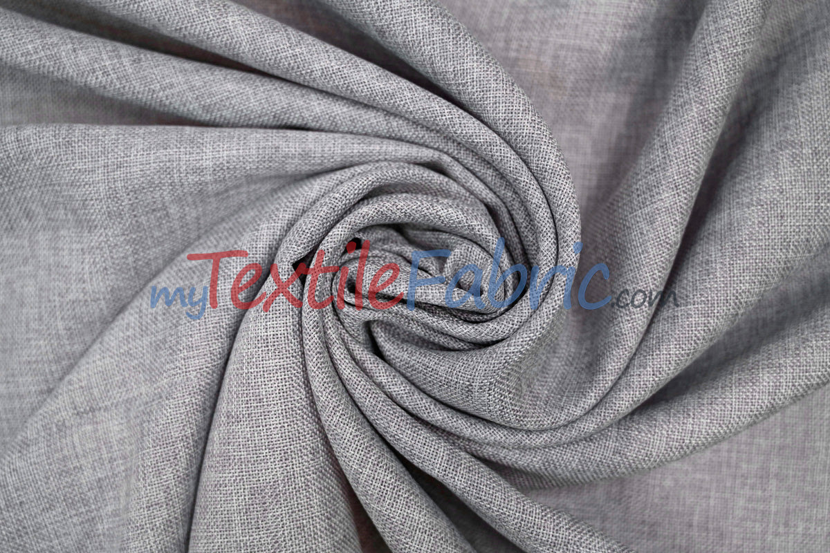 Vintage Linen Polyester Fabric - Faux Burlap, Rustic Natural Look, 58/60" Width (1 Yard)