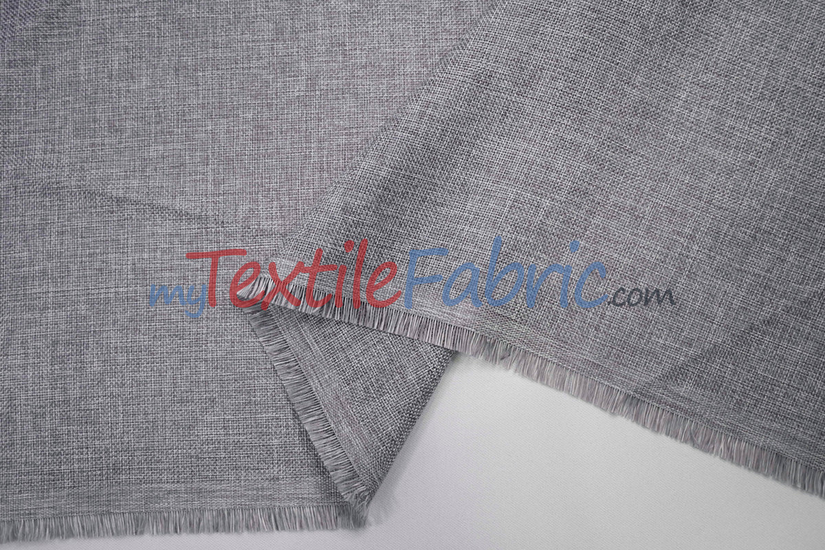 Vintage Linen Polyester Fabric - Faux Burlap, Rustic Natural Look, 58/60" Width (1 Yard)