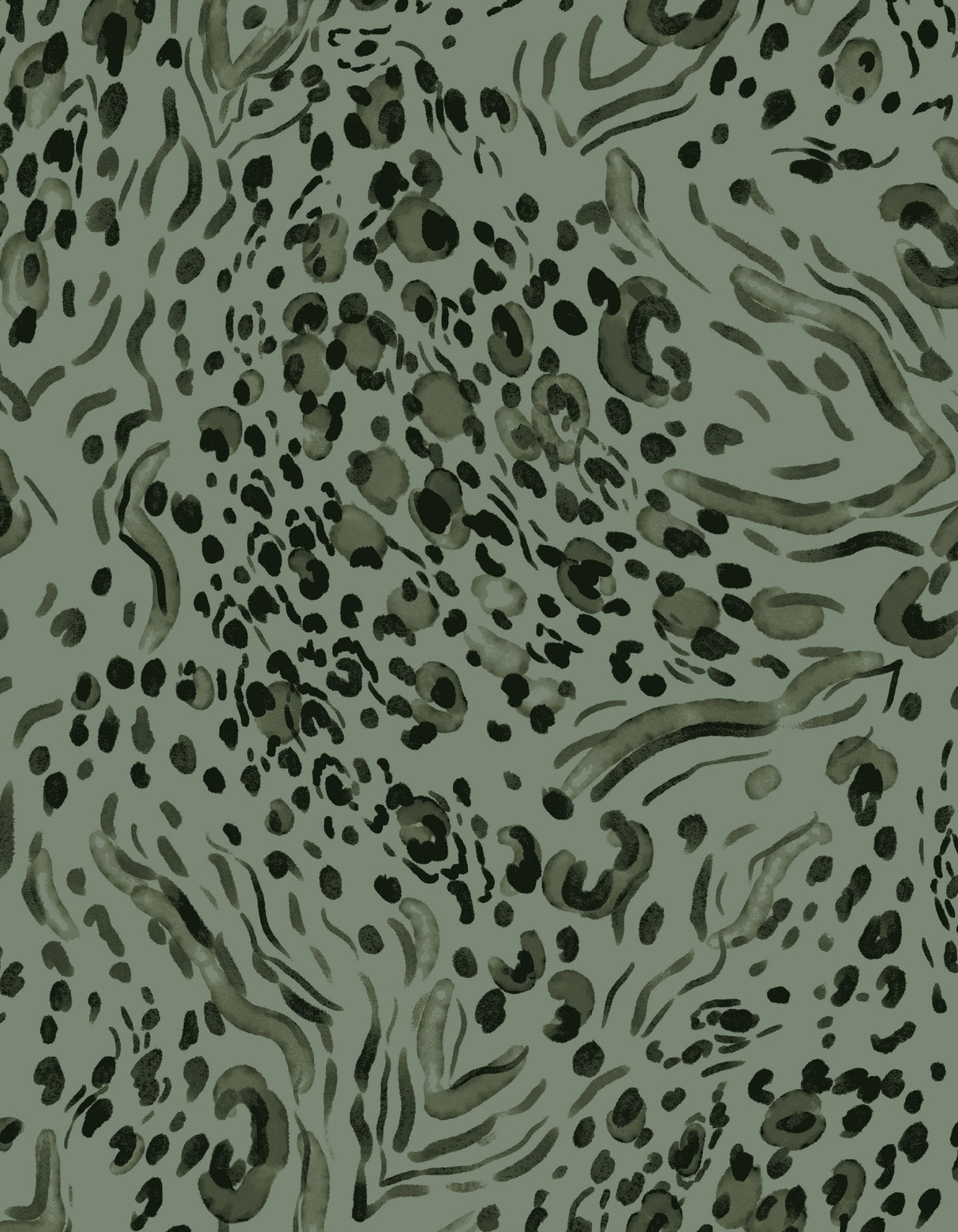 Abstract Print DTY Brushed Knit