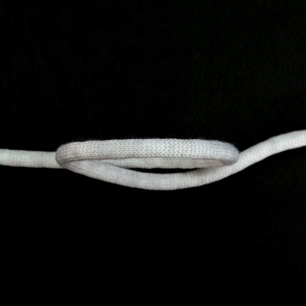 Italian Light Gray Wool Drawstring Trimming - 0.25"