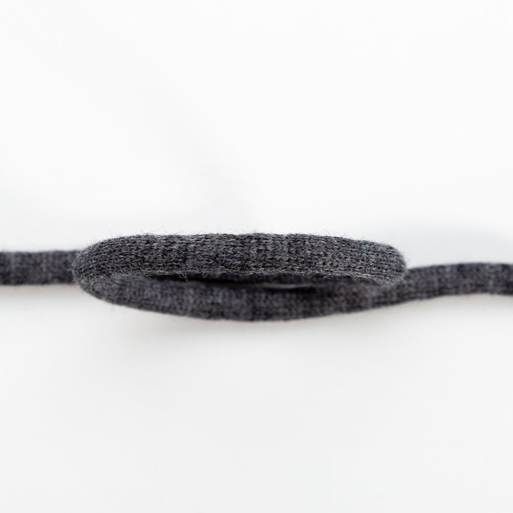 Italian Black Wool Drawstring Trimming - 0.25"