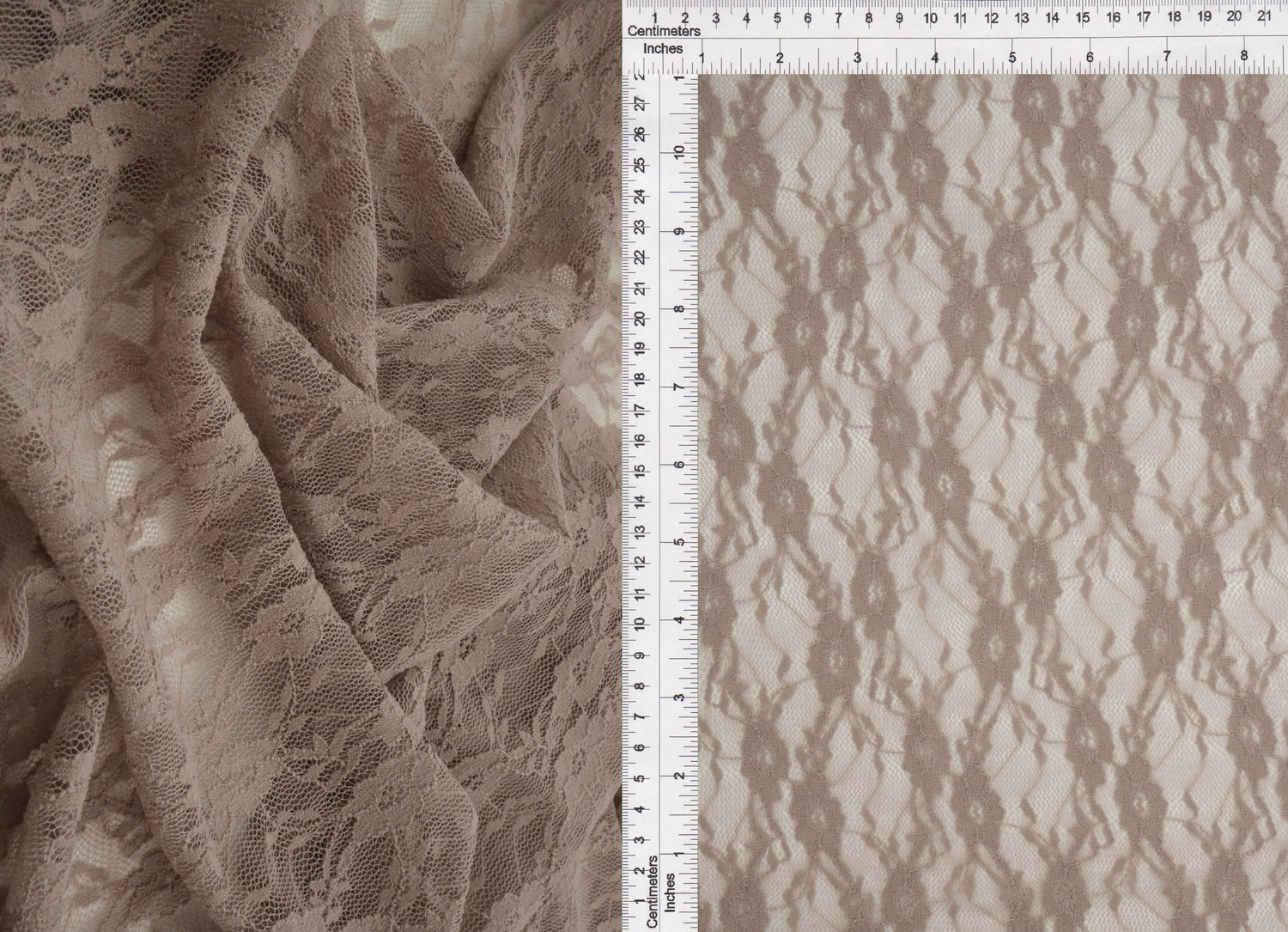 Stretch Lace Fabric 1 Yard Lightweight Flexible Sheer Material 58/60" Wide