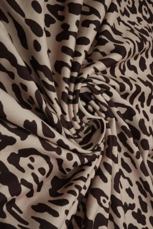1 Yard Leopard Animal Print DTY Brushed Fabric Soft Stretch Polyester Spandex 58 Inch Wide