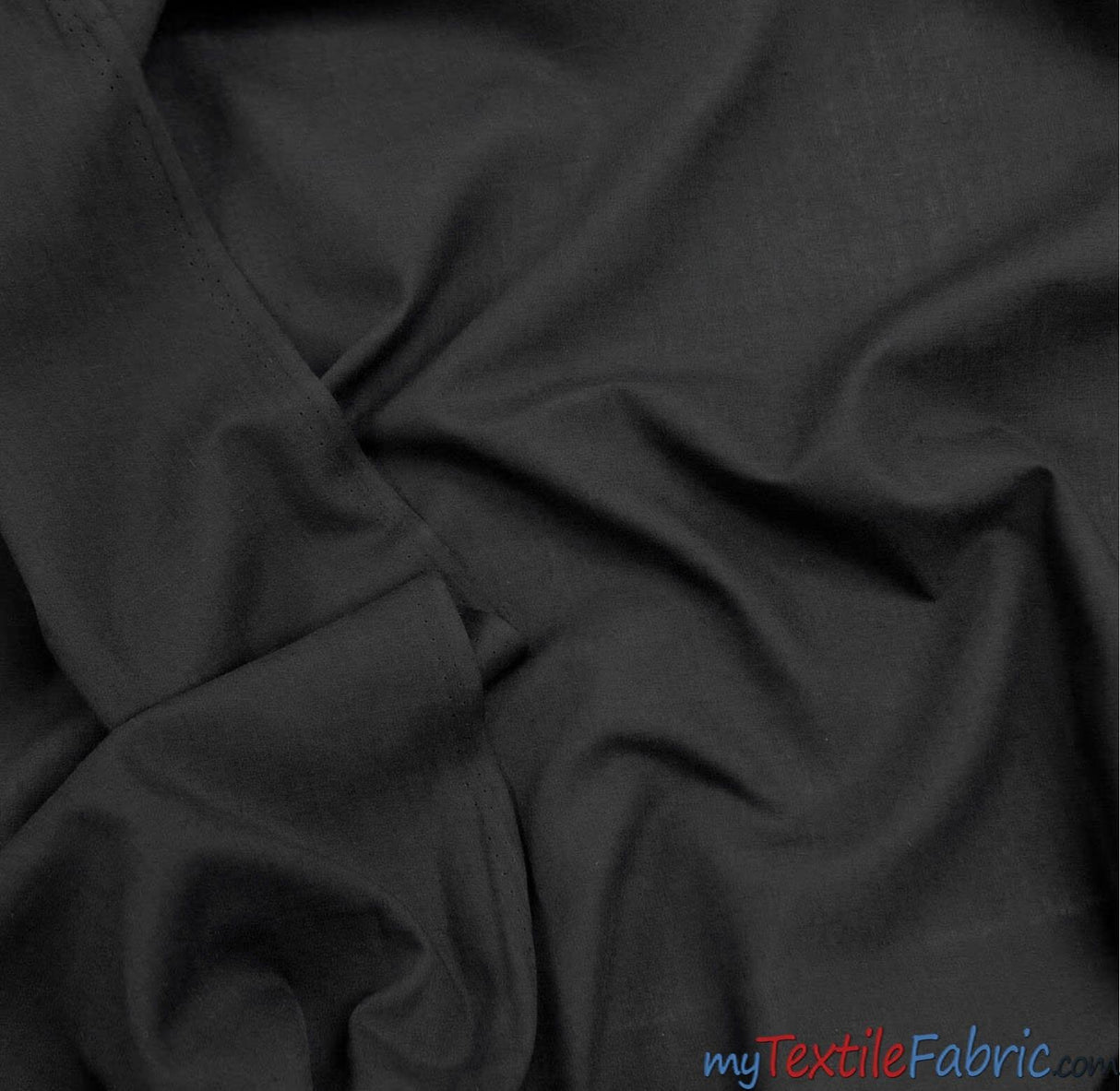 100% Cotton Poplin Cotton Fabric - White, Navy Blue, Black, 60" Wide (1 Yard)