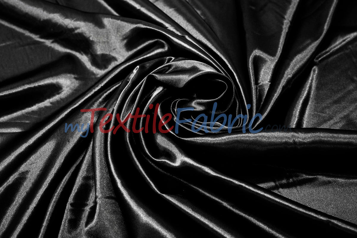 Charmeuse Satin Polyester Fabric - Solid, 58/60" Width, Multiple Colors (1 Yard)