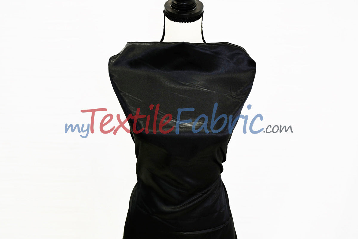 Charmeuse Satin Polyester Fabric - Solid, 58/60" Width, Multiple Colors (1 Yard)