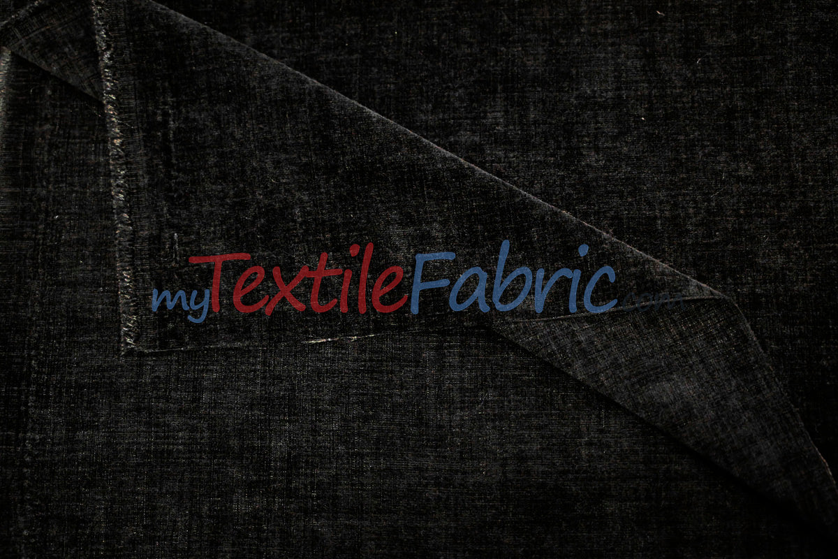 Chenille Polyester Fabric - Ultra Soft Velvety Texture, 60" Width, 350 GSM (1 Yard)