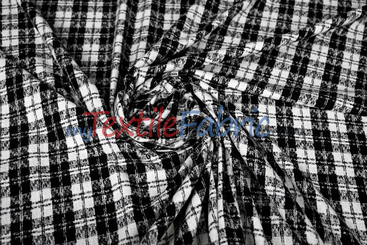 Classic Tweed Polyester Fabric - Textured Tweed Weave, 60" Width (1 Yard)