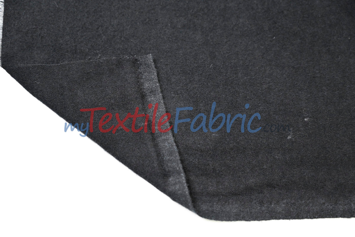 Black Cotton Flannel Fabric - Black Solid, 60" Width (1 Yard)