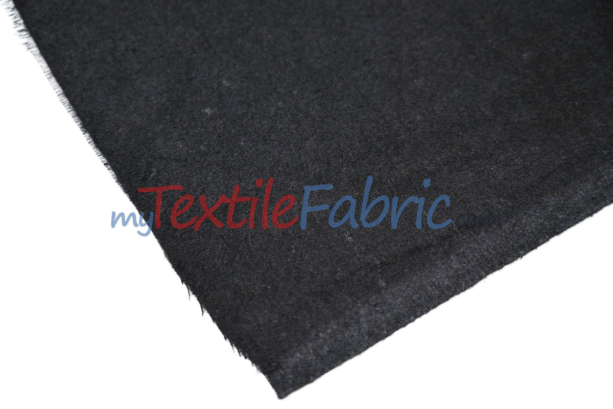 Black Cotton Flannel Fabric - Black Solid, 60" Width (1 Yard)
