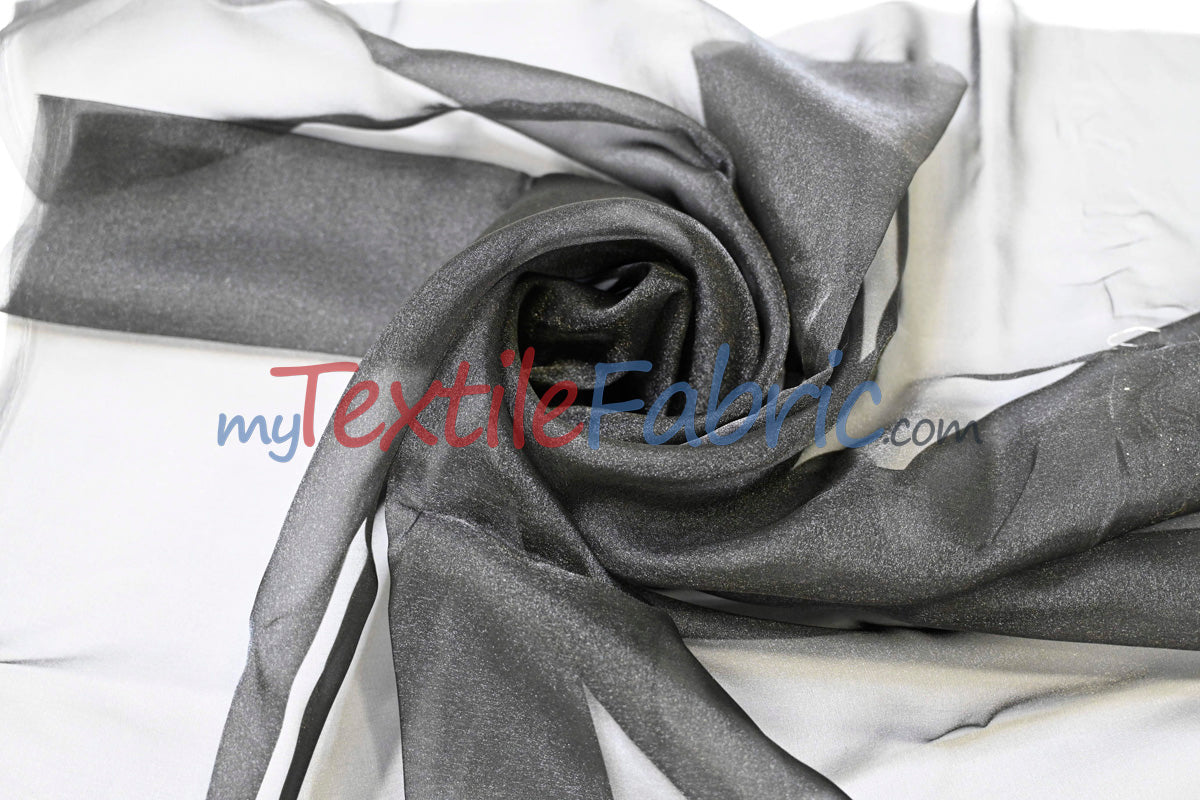 Crystal Organza Nylon Fabric - Sheer Sparkling, 45" Width (1 Yard)