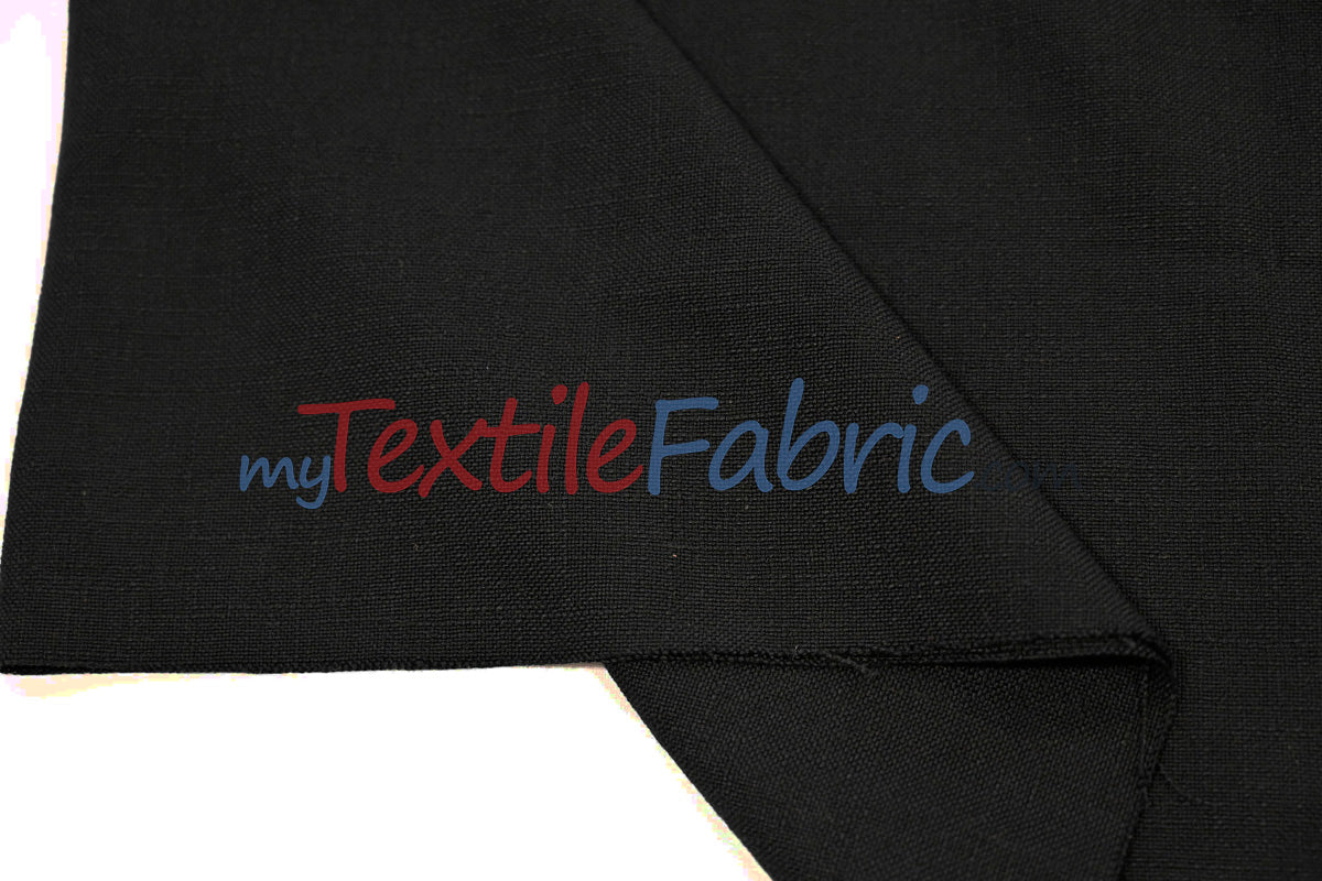 Luxe Linen Fabric Polyester-Linen Blend Fabric - 60" Wide, Upholstery, Apparel, Tablecloth (1 Yard)