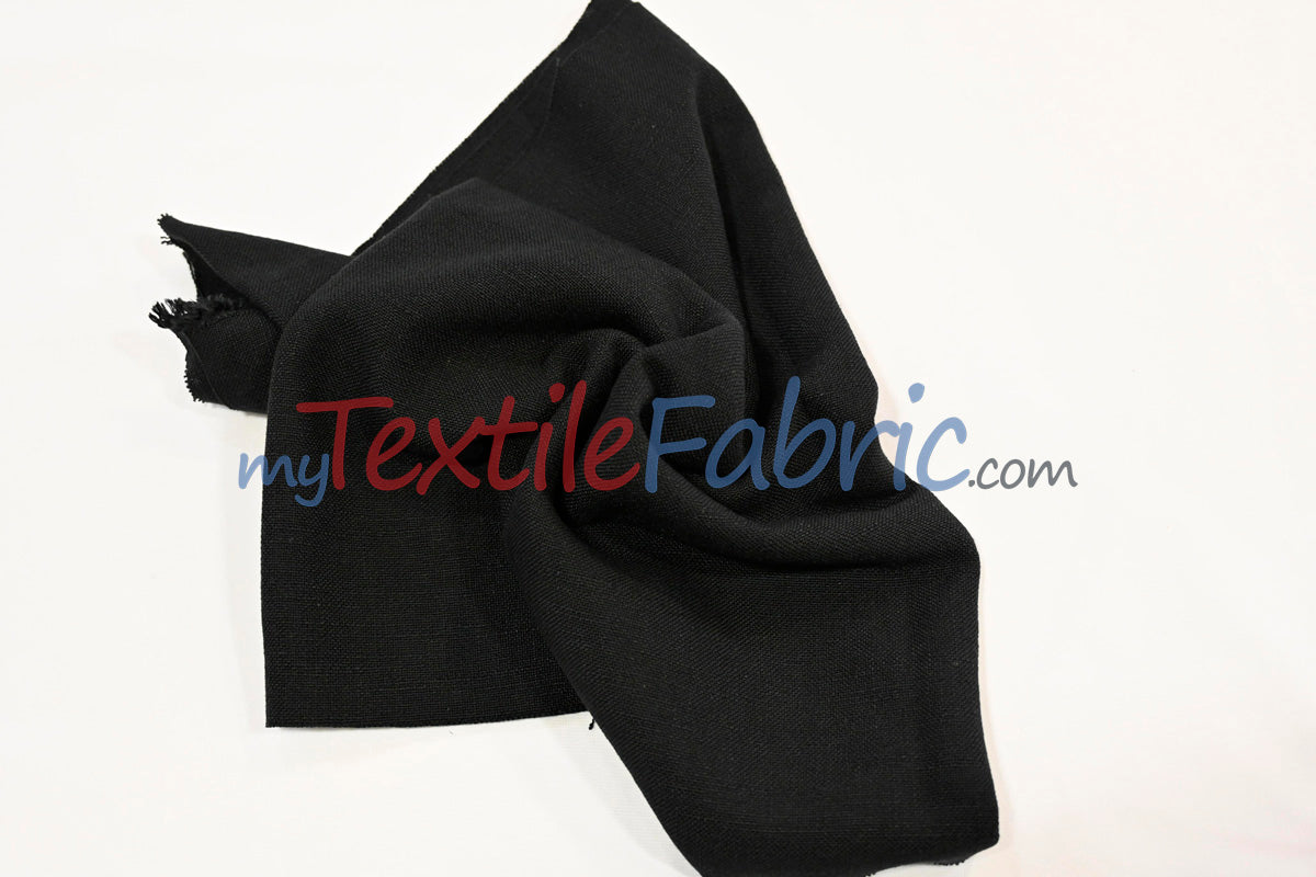 Luxe Linen Fabric Polyester-Linen Blend Fabric - 60" Wide, Upholstery, Apparel, Tablecloth (1 Yard)