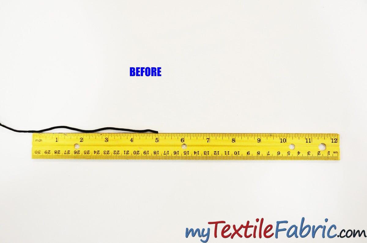 Black 3Mm Round Knitted Elastic Cord - Nylon Spandex Fabric, Black Solid, 3Mm Width (1400 Yards)