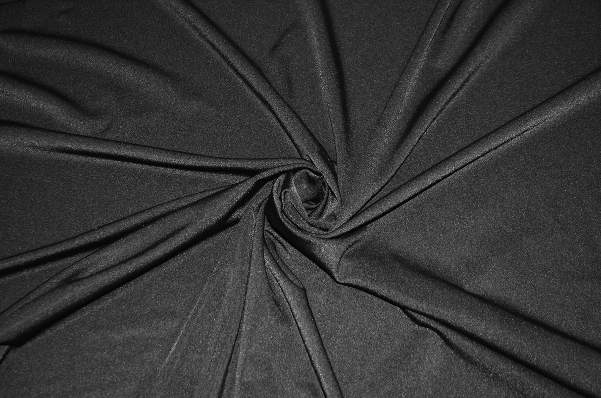 Yoga Spandex Polyester Spandex Fabric - White And Black, 58/60" Width, Slight Sheen, 4 Way Stretch (1 Yard)
