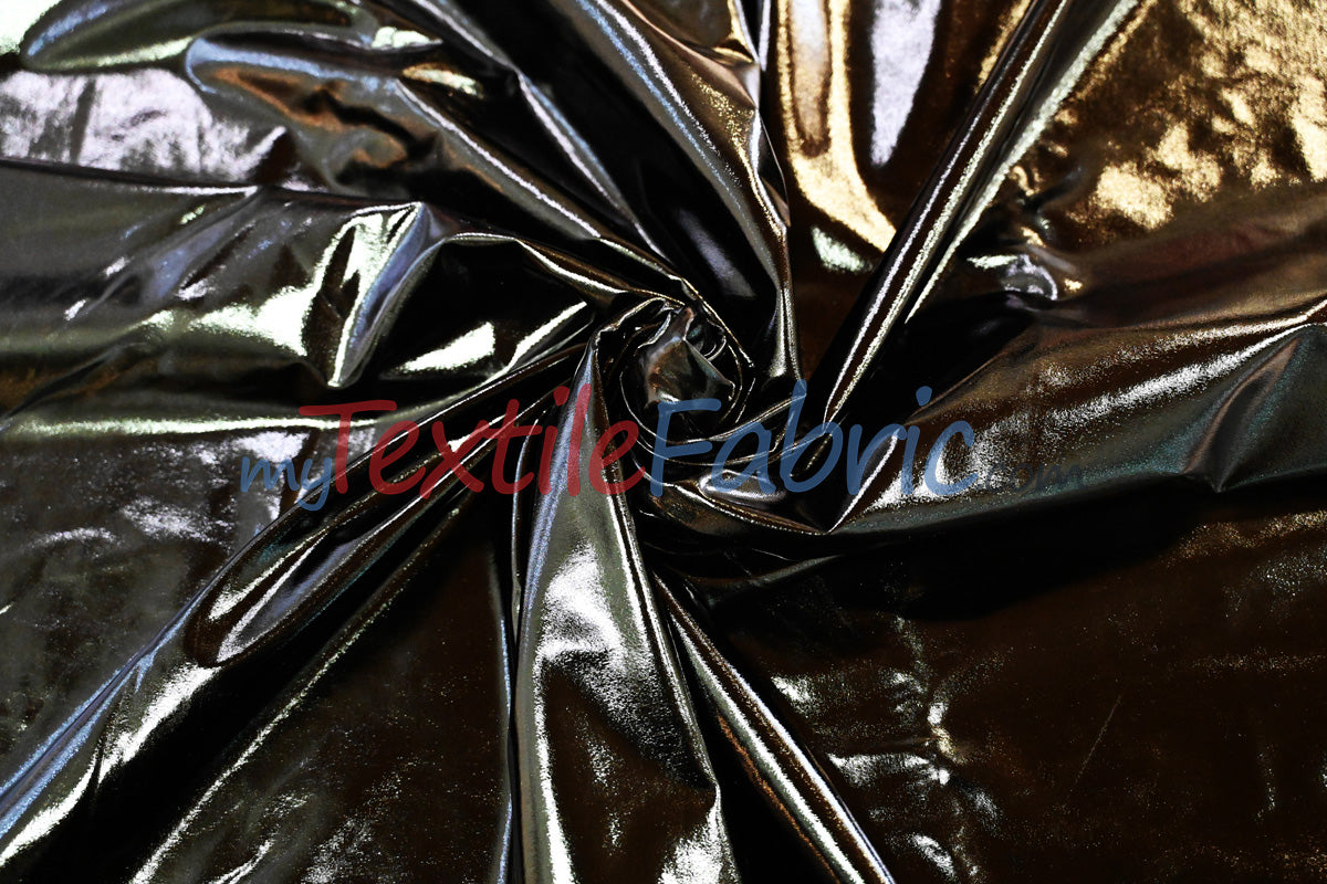 Metallic Foil Spandex Lame Spandex Fabric - All Over Foil, 60" Width (1 Yard)