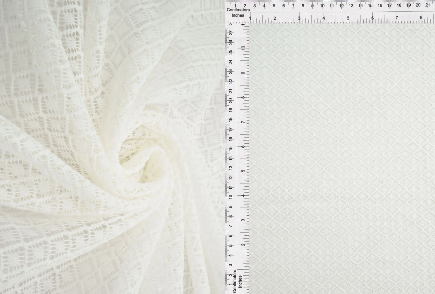 1 Yard Warp Lace Fleece Fabric, 57'' Wide 100% Polyester