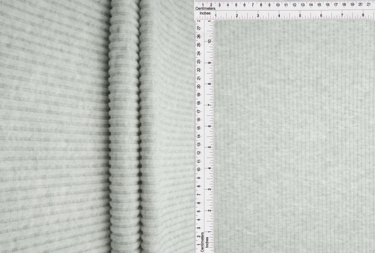 Ribbed Interlock Fleece Knit Fabric