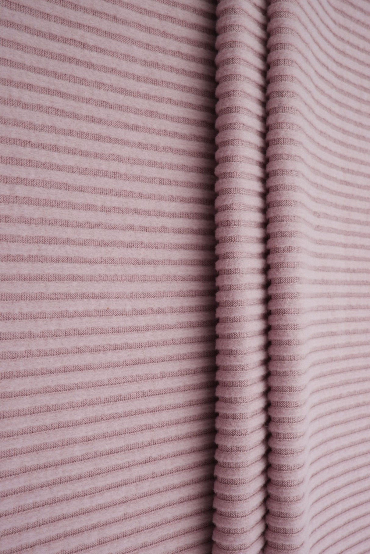 Ribbed Interlock Fleece Knit Fabric