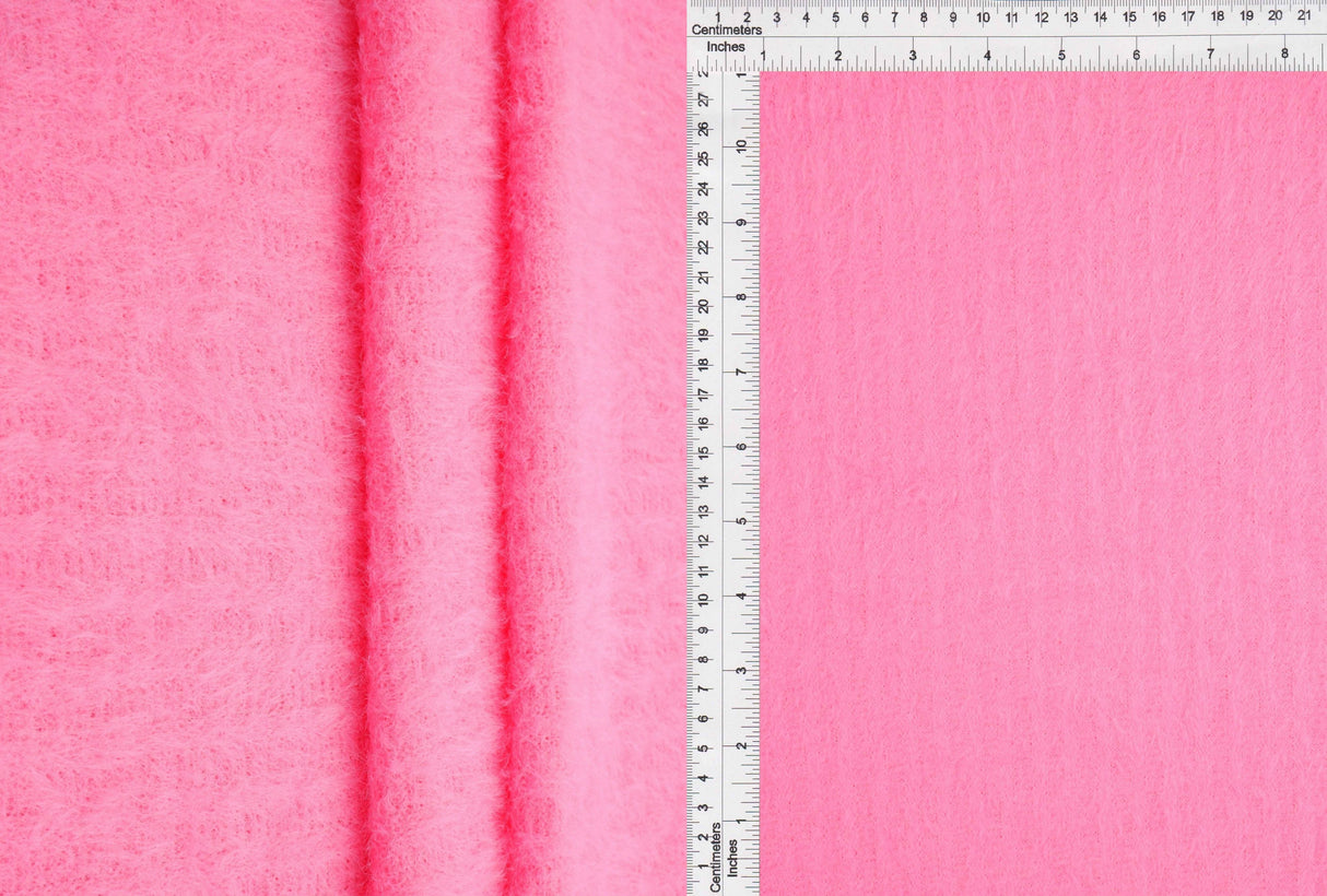 Feather Yarn Rib Knit Fabric