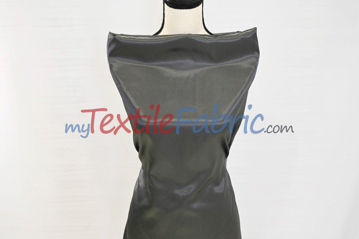 Charmeuse Satin Polyester Fabric - Solid, 58/60" Width, Multiple Colors (1 Yard)