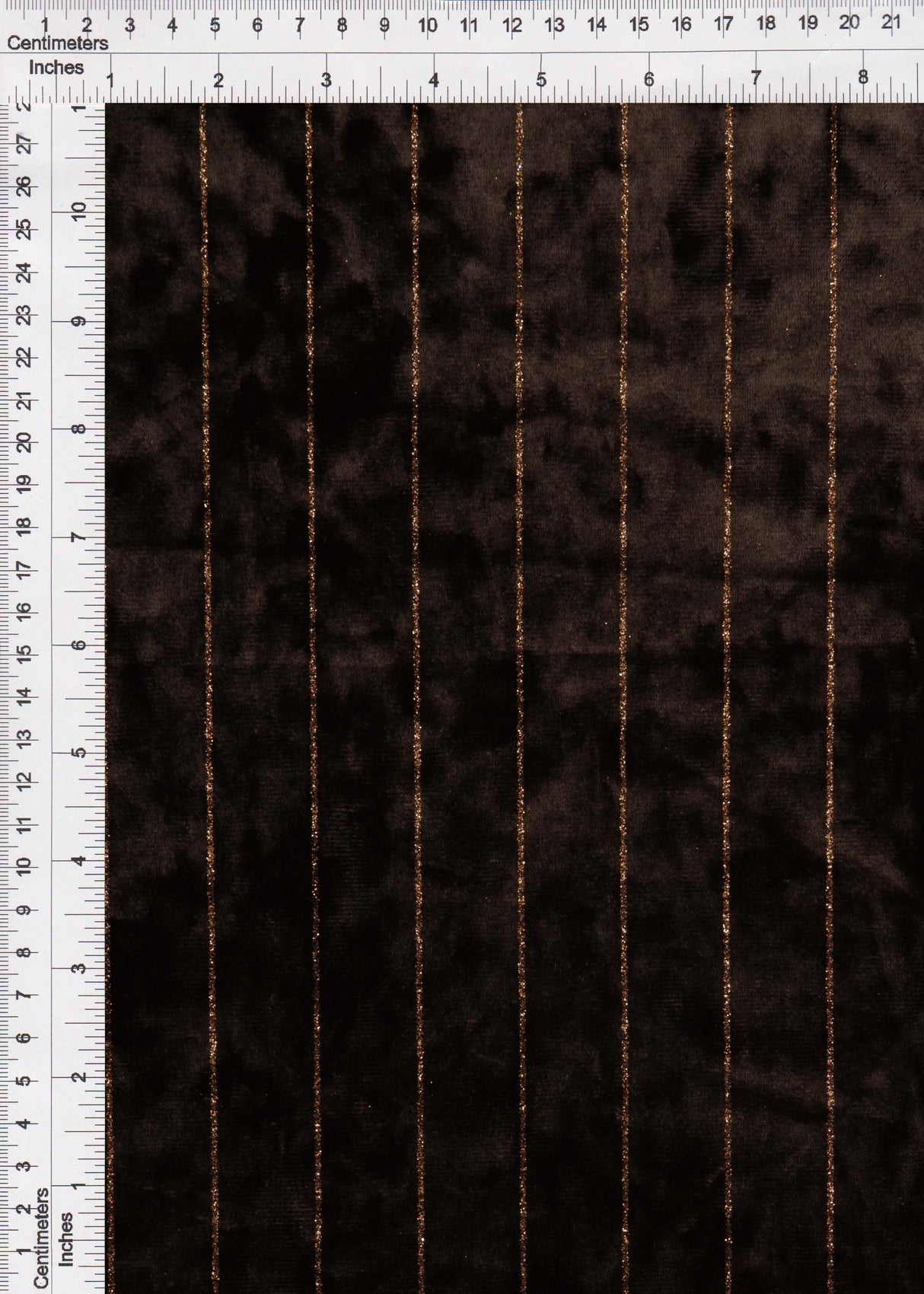 Velvet Glitter Stripe Knit Fabric