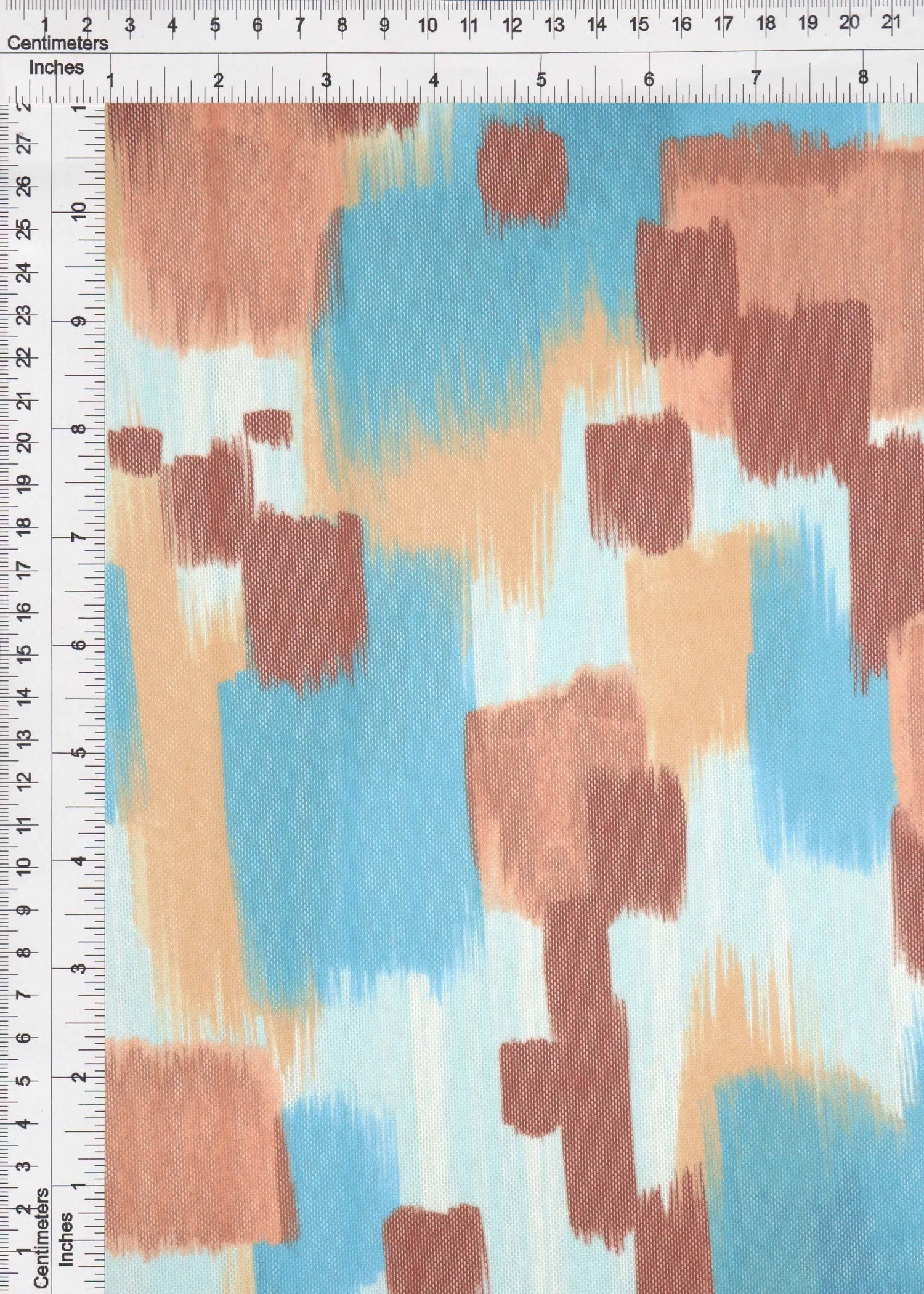 1 Yard Digital Abstract Mesh Knit Fabric, 54'' Wide Polyester Spandex Blend