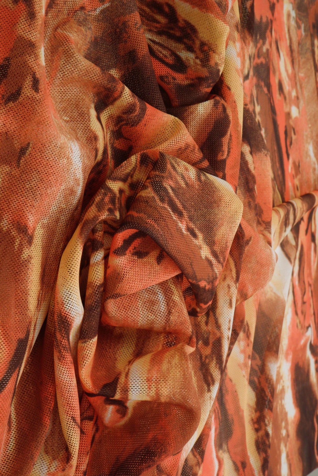 Abstract Digital Mesh Stretch Fabric