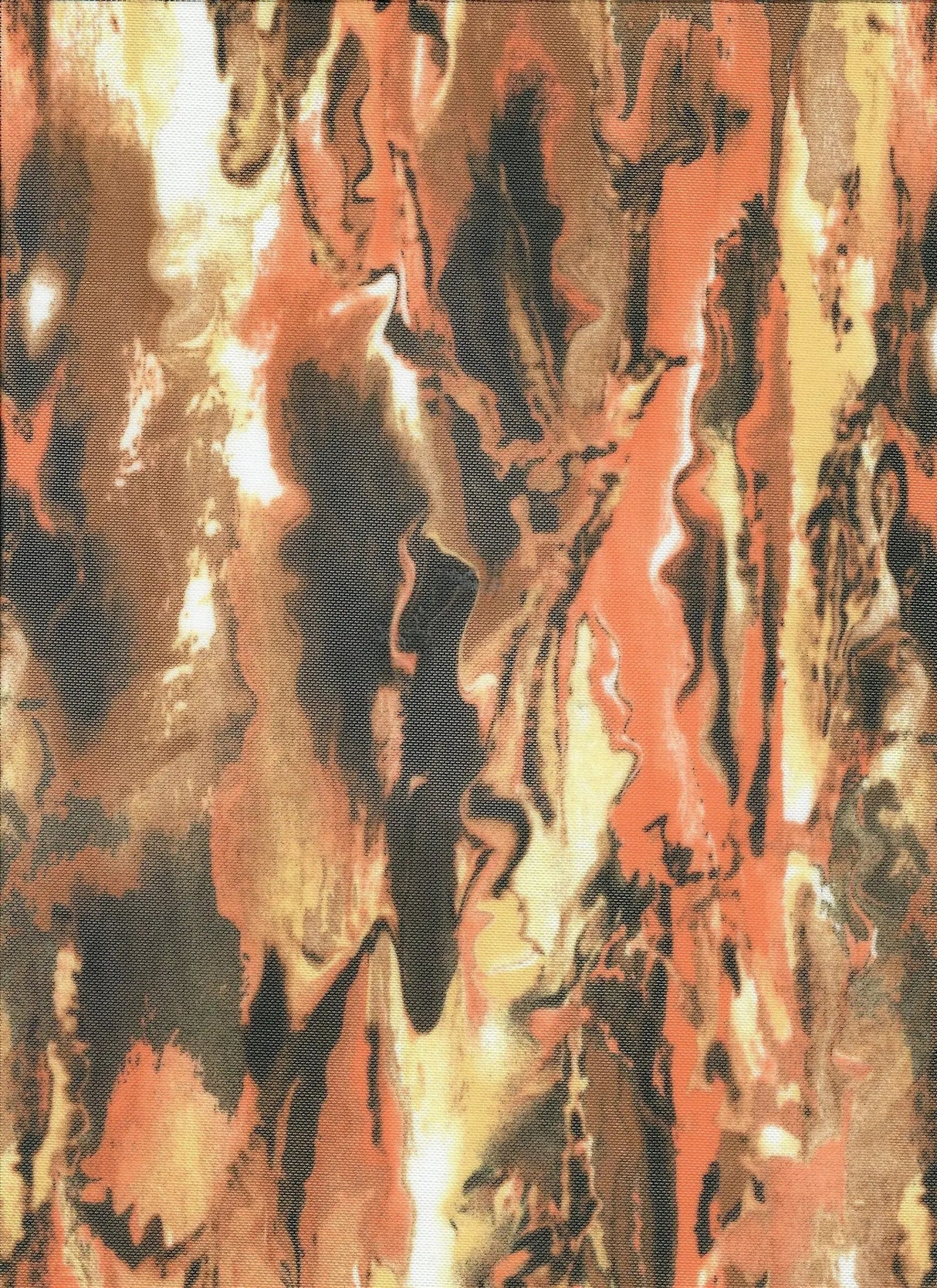 1 Yard Digital Abstract Mesh Knit Fabric, 54'' Wide Polyester Spandex Blend