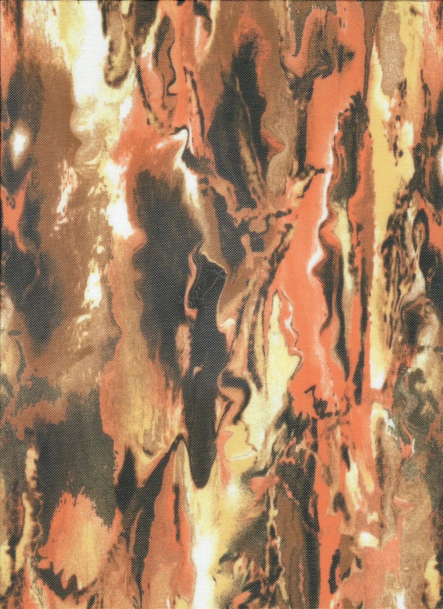 1 Yard Digital Abstract Mesh Knit Fabric, 54'' Wide Polyester Spandex Blend