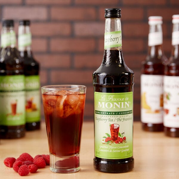 Monin 750 mL Raspberry Tea 7:1 Concentrate