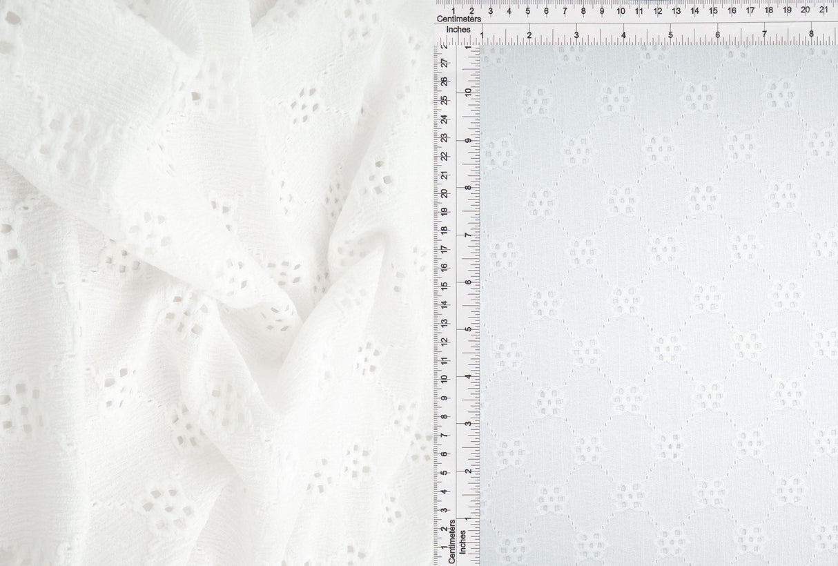 Floral Eyelet Lace Fabric