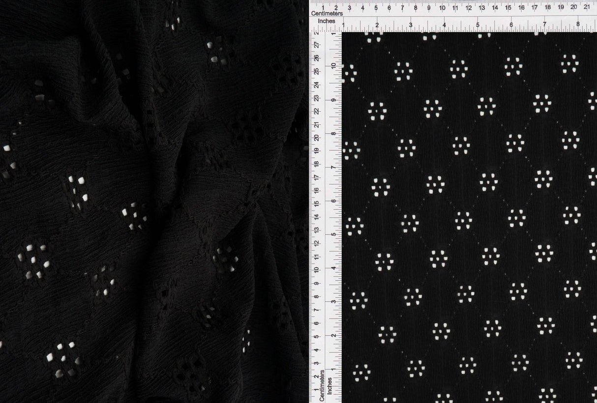 Floral Eyelet Lace Fabric