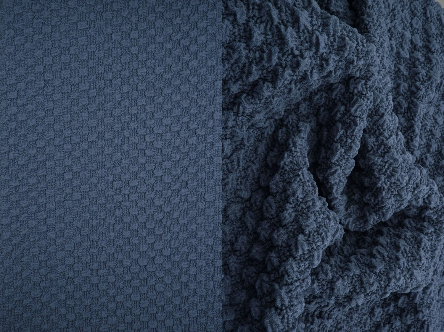 1 Yard Textured Cauliflower Jacquard Knit Fabric 59/60 Inch Wide Ultra Plush Heavyweight Material for Cozy Loungewear & Upholstery