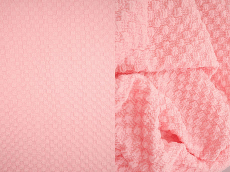 1 Yard Cauliflower Jacquard Knit Fabric 280 GSM, 59/60'' Wide Polyester Spandex Blend