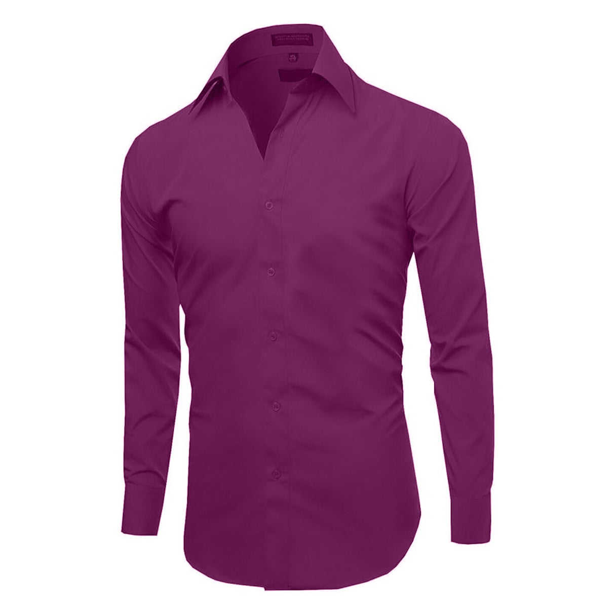 Magenta Long Sleeve Polo Shirt