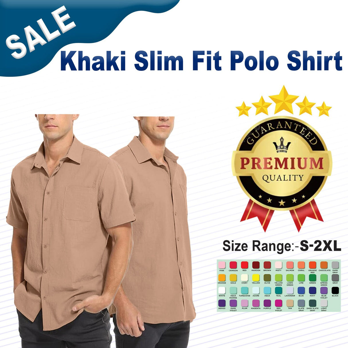 Khaki Slim Fit Polo Shirt