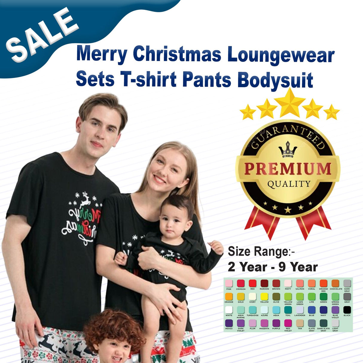Merry Christmas Loungewear Sets T-shirt Pants Bodysuit