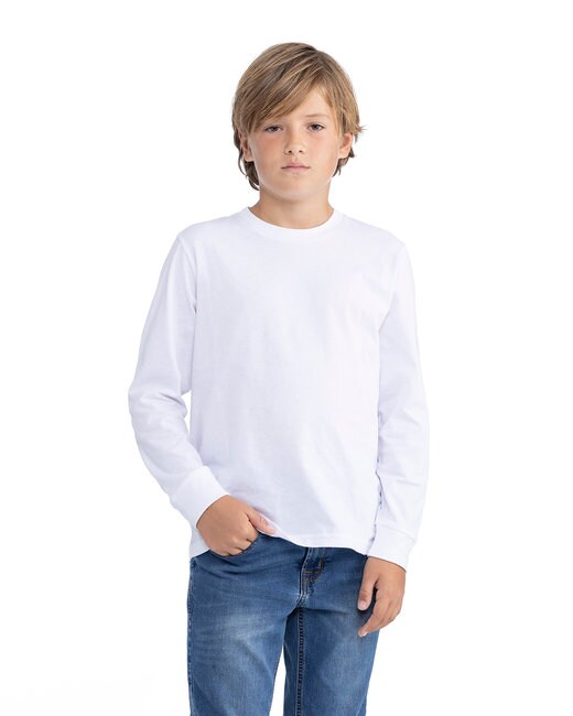 Next Level® Apparel Youth Cotton Crewneck Long Sleeve T-Shirt