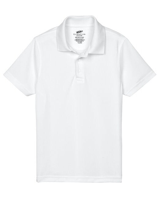 UltraClub® Youth Cool & Dry Mesh Piqué Polo
