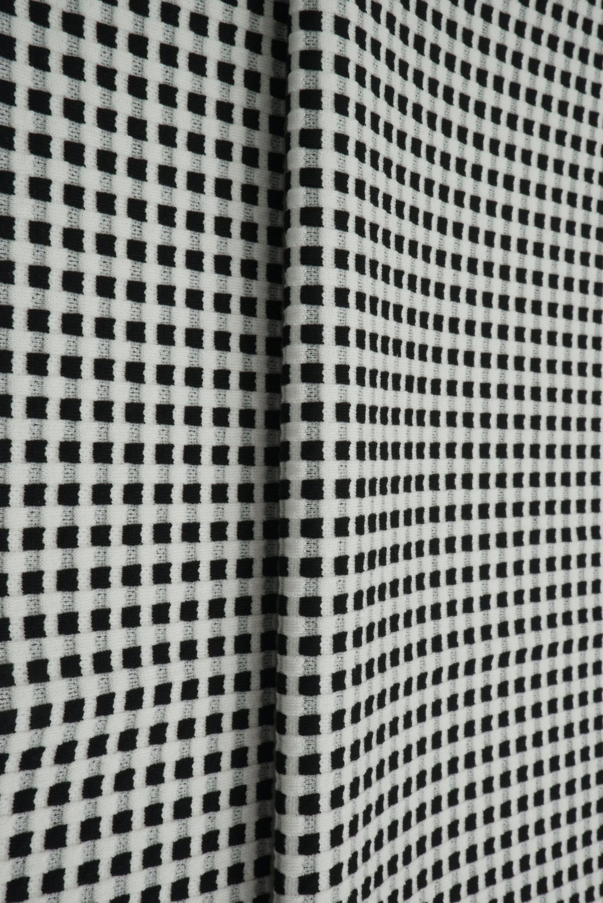 Checkered Jacquard Liverpool Knit Fabric