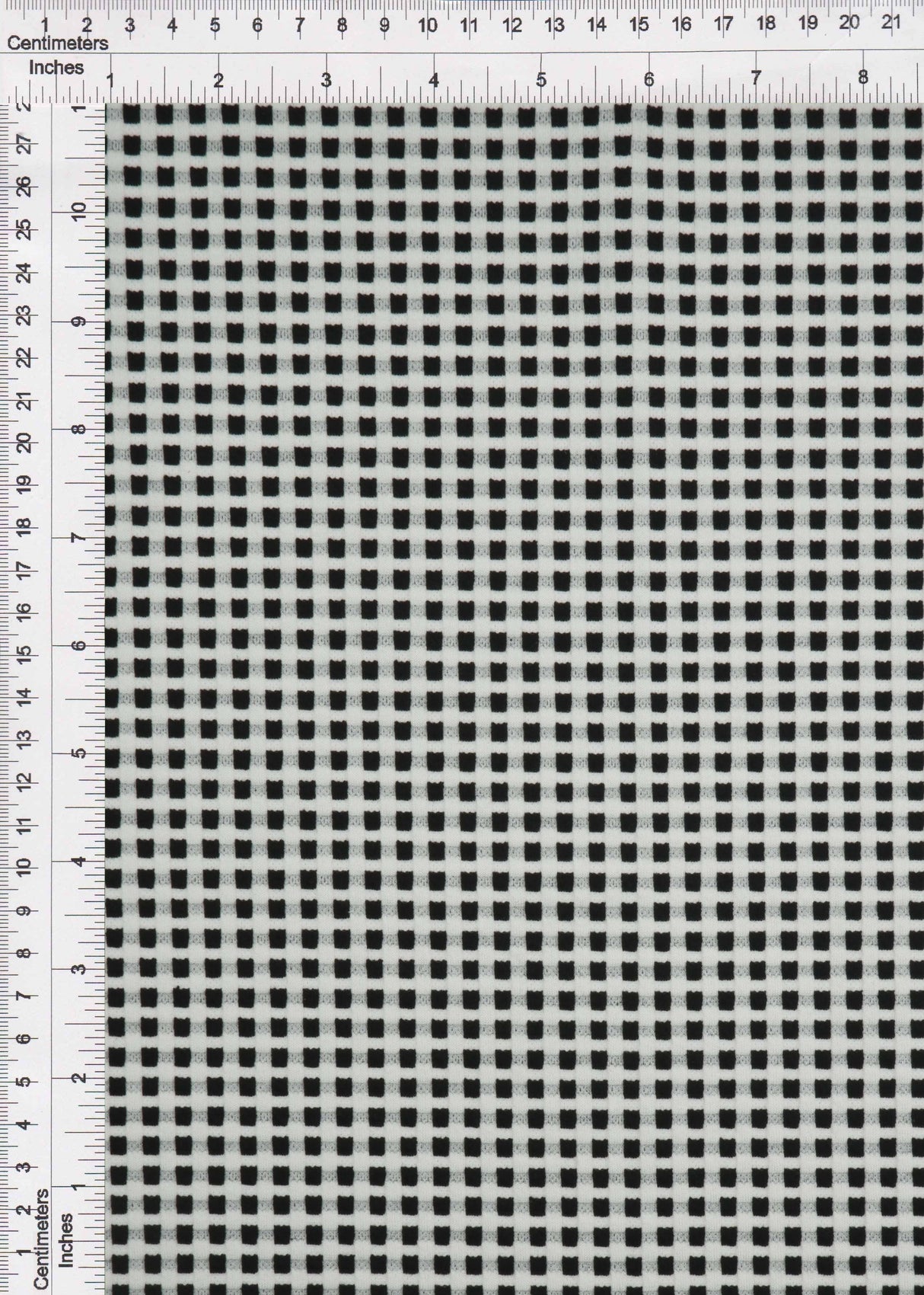 Checkered Jacquard Liverpool Knit Fabric
