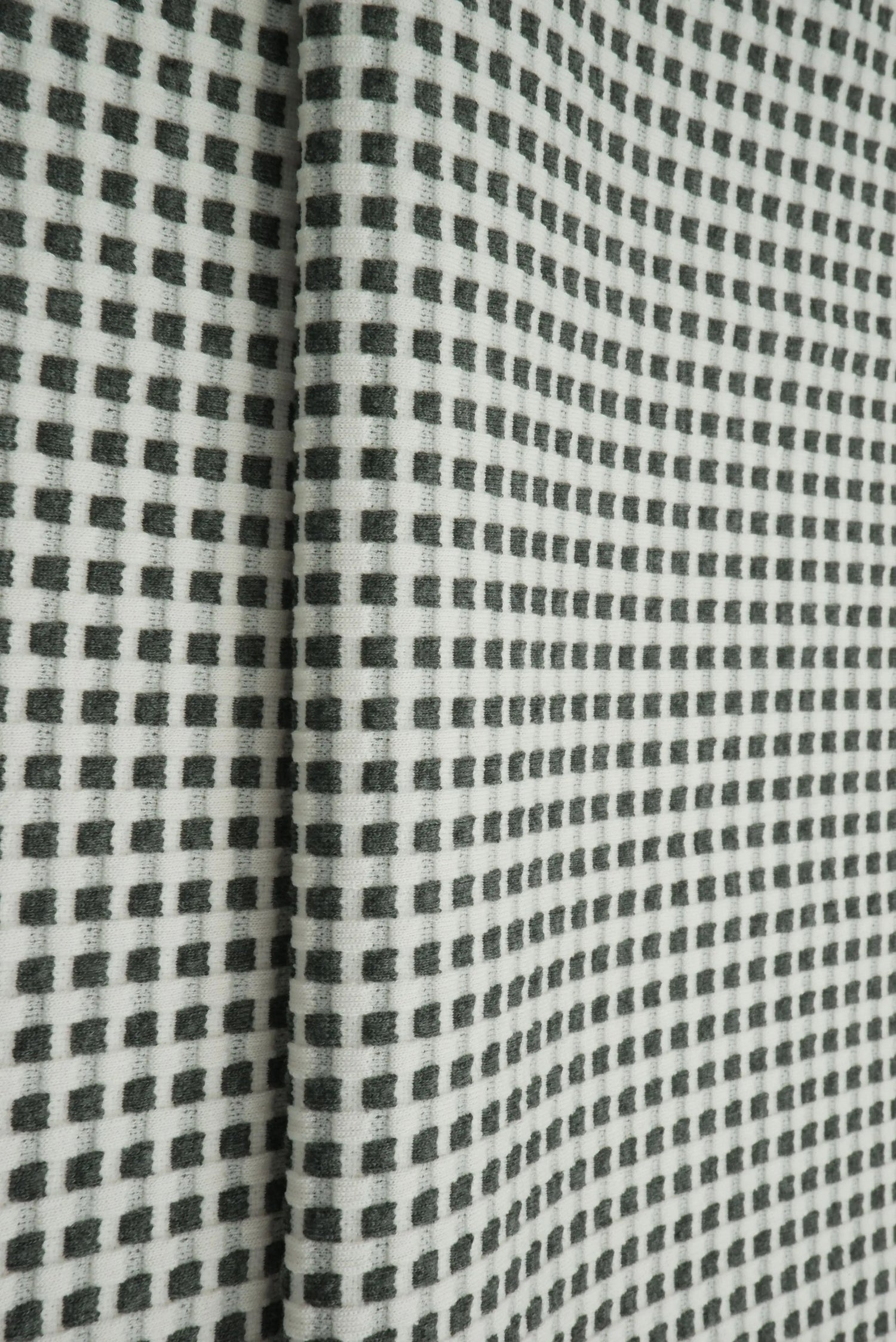 1 Yard Checkered Jacquard YD Fabric Stretch Polyester Rayon Spandex 60/62 Inches Wide