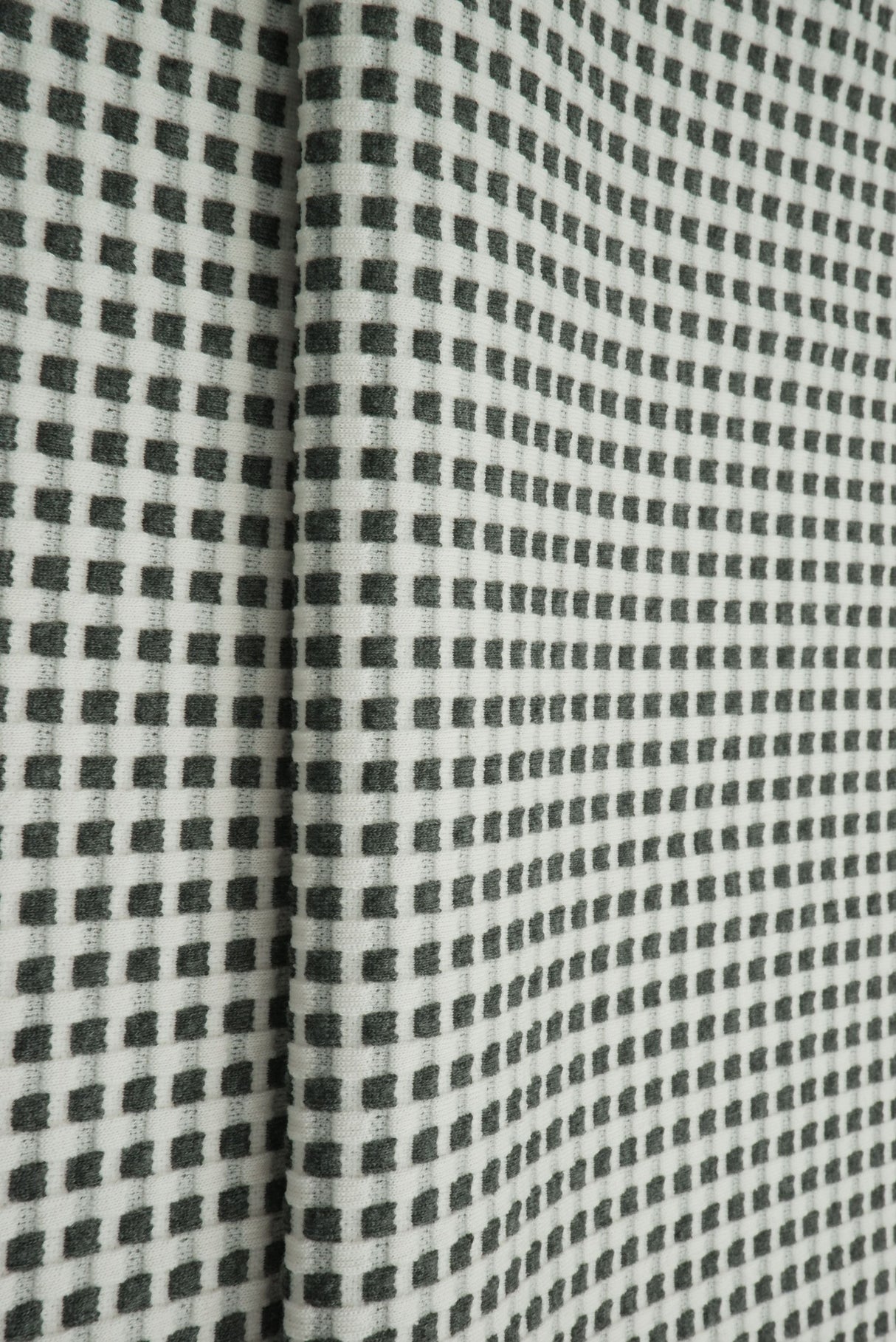 Checkered Jacquard Liverpool Knit Fabric