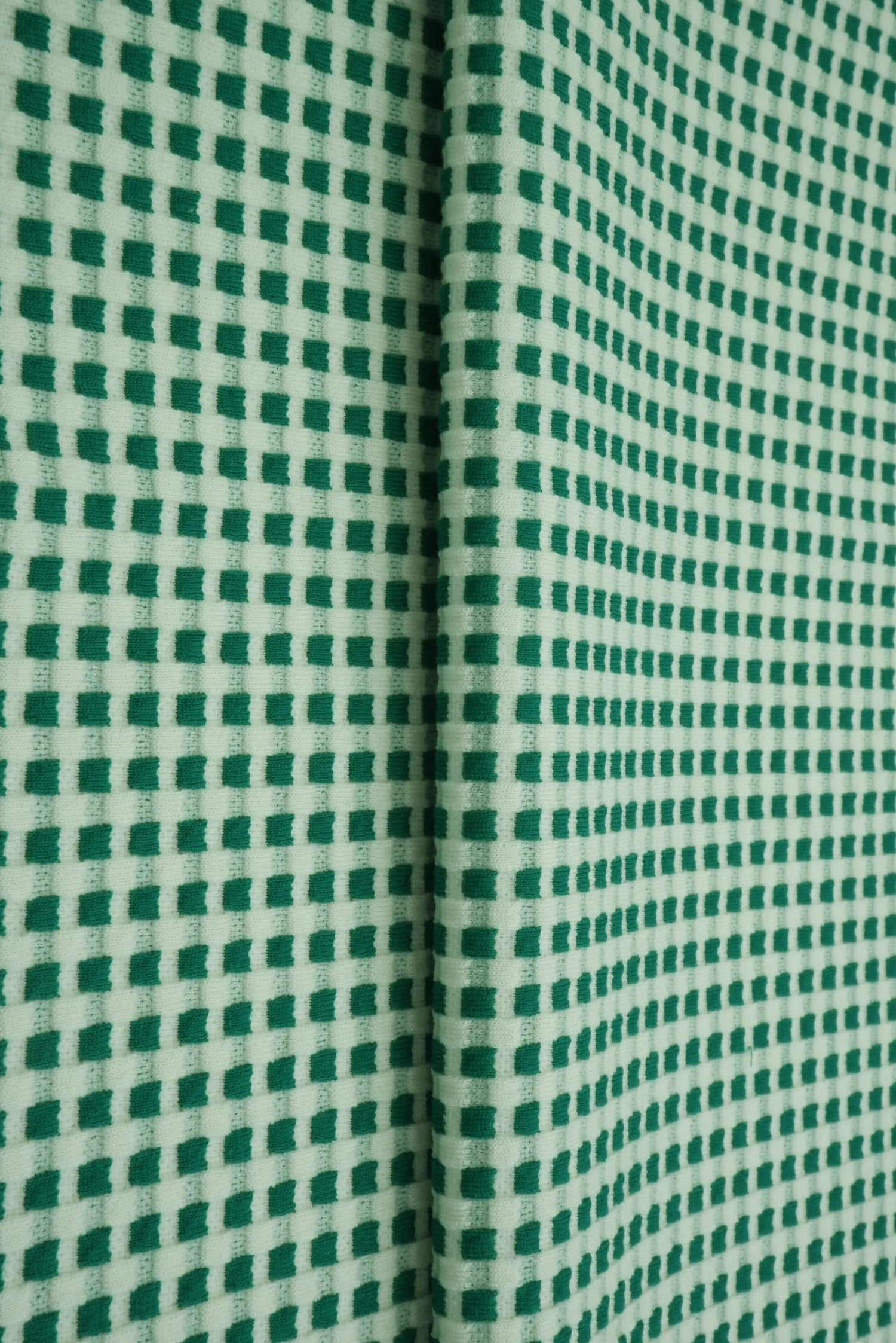 1 Yard Checkered Jacquard YD Fabric Stretch Polyester Rayon Spandex 60/62 Inches Wide